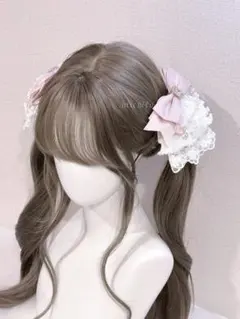 フリルレースリボンヘッドドレスヘアピン（2個セット）