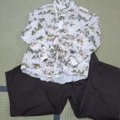 シップス✨リバティ長袖シャツ＆ボトムセットアップ