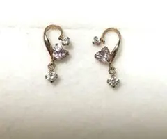 ジュエリーツツミ★K10★ピンクゴールド★ハートピアス