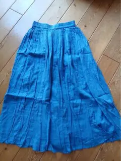 Nanea ロングフレアスカート ブルー Fサイズのサムネイル