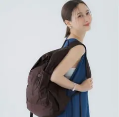 新品未使用】coca ポケッタブル縦ファスナーバックパック ブラウン