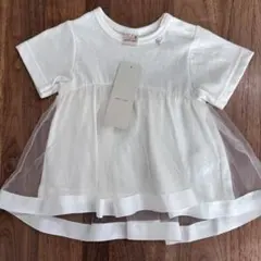 petit main チュール付きTシャツ 80