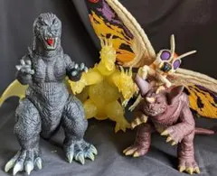 平成ゴジラ ソフビ リペイント 怪獣フィギュア セット メカ