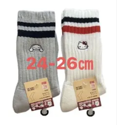 ユニクロ サンリオキャラクターズ ヒートテックソックス 2足セット 24-26