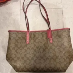 COACH コーチ シグネチャー アベニュー トートバッグ ピンク F48735 