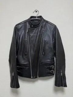 美品 beautiful people レザー シングル ライダース s 黒