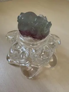 フローライト 彫刻 置物 桜モチーフ九尾 - メルカリ