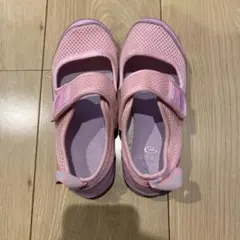マリンシューズ　18センチ　　ピンク メッシュサンダル キッズ用