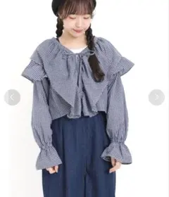 美品 Samansa Mos2 フリルカラーボレロブラウス 羽織りのサムネイル