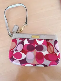 COACH コーチ ポーチ リストレット シグネチャー柄 レディース 正規品