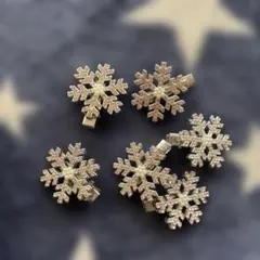 アナ雪エルサ結晶ヘアクリップ5個セット