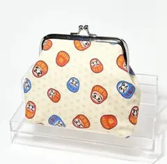 だるま柄がま口財布(10cm口金)