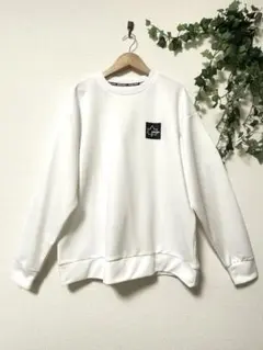 LOGOS DAYS ホワイト クルーネックスウェット トレーナー