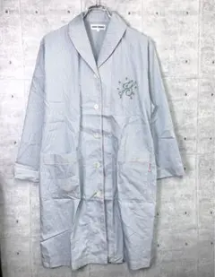 JUNKO SHIMADA 古着 花刺繍 細ストライプ パジャマワンピース