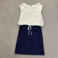 ★お値下げ★膝丈ノースリーブワンピース Lサイズのサムネイル