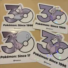 韓国限定】ポケモン30周年ステッカー ミュウ＆ミュウツー 限定袋付き