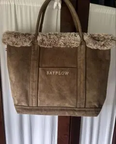 BAYFLOW コーデュロイ トートバッグ ブラウン