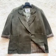 大きいサイズ　バーバリー　カシミヤ　ダブルフェイスチェスターコート　ノバチェック