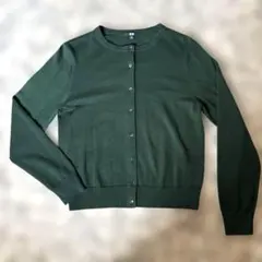 【新品】UNIQLO ユニクロ ダークグリーン カーディガン M
