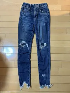 rienda ダメージスキニーデニム 24