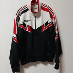 90s アディダス　デサント　刺繍ロゴ　マルチカラー切替　トラックジャケット