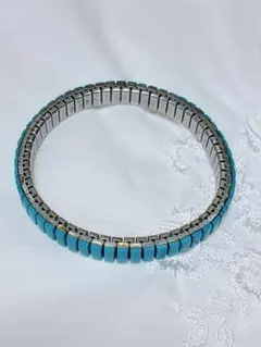 ヴィンテージ　ターコイズ　伸缩ブレスレット　　151