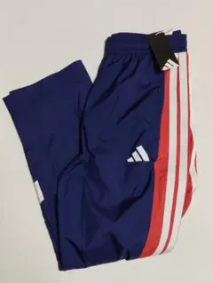 adidas ネイビー レッド トレーニングパンツ