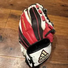 adidas 軟式グローブ KQ494 ネイビー/ホワイト/レッド - メルカリ