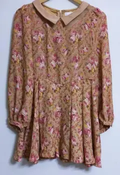 ★新品タグ付き★LIZ LISA リズリサ 花柄 ワンピース キャメル ブラウン