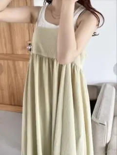 【新品未使用タグ付き】LOWRYSFARM キャミワンピース　イエロー