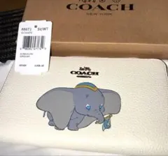未使用保存袋カードタグ付コーチCOACH Disney Dumbo 長財布のサムネイル