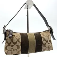 Coach signature suede accessory pouch