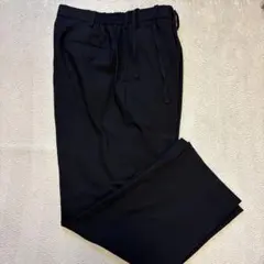 【美品】ユニクロ タックワイドパンツ メンズ XL ネイビー