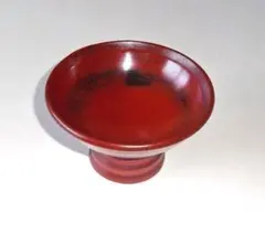 【未使用品】木製うるし塗り★デザートカップ☆布張り・根来塗り♪