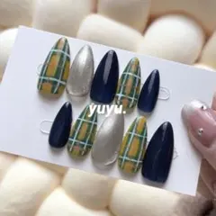 現品♥ネイルチップオーダー チェック マグネットワンホン 韓国