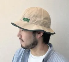 L.L.Bean × BEAMS 綿ハット ベージュ グリーン　Lのサムネイル