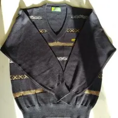 Golden Bear ネイビー Vネックニット