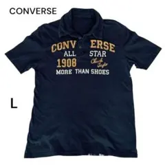 CONVERSE ポロシャツ L 半袖 綿 カレッジロゴ プリント アメカジ古着のサムネイル