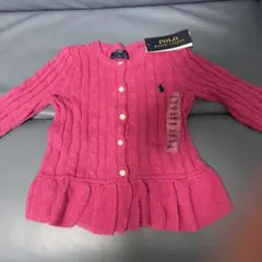 【新品】Polo Ralph Lauren ピンク カーディガン 3/3T