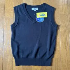 CLOSSHIKids 黒 Vネック ノースリーブベスト お受験