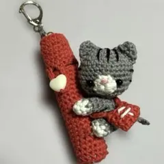 ハンドメイド　ネコ・リップケース