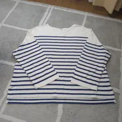 パネルボーダーボートネックTEE