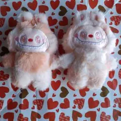 可愛のラブブ キーホルダー ぬいぐるみ2個セット