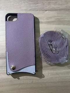 iPhoneSE 携帯ケース　背面カード入れ　ショルダータイプ