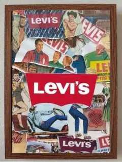 リーバイス　Levis　アート　ポスター　フレーム付き　壁掛け　額装　パロディー