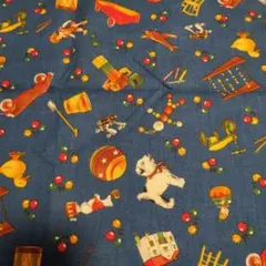 Americana Jane modafabrics おもちゃ柄 レトロ ブルー