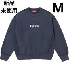 Supreme Washed Box Logo Crewneck ネイビー
