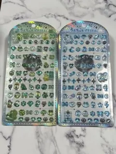 うるちゅるプチシール　青、緑　２枚セット