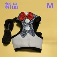 【わんちゃん、猫ちゃん用】Mサイズ★ハーネス リードセット 花柄 リボン 胴輪