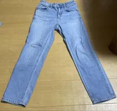 GU ミドルライズスリムアンクルジーンズ　S ライトブルー